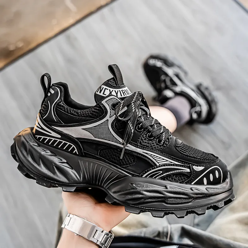 FCMM Slip Resistant, Abrasion Resistant, Breathable, Height Increasing Low Top Chunky Sneakers Men's-13