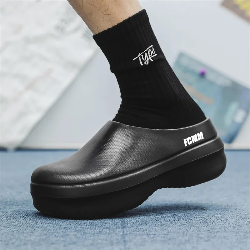 FCMM Rubber Sole Closed Toe Slippers Men's-6