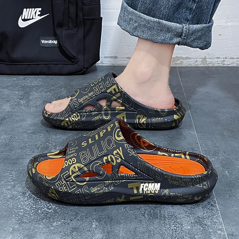 FCMM EVA Cut Out Slip Resistant Odor Resistant Abrasion Resistant Slide Slippers Men's-10