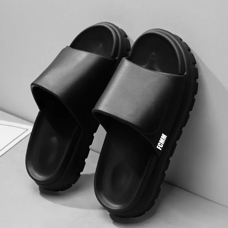 FCMM Slide Slippers Unisex Khaki Brown/Black White/Pure Black/Military Green Apricot-21