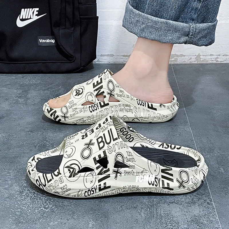 FCMM EVA Cut Out Slip Resistant Odor Resistant Abrasion Resistant Slide Slippers Men's-4