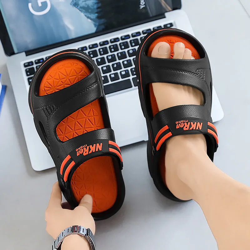 FCMM Beach Sandals Men Black Orange/Green/White Blue/Khaki Brown-3