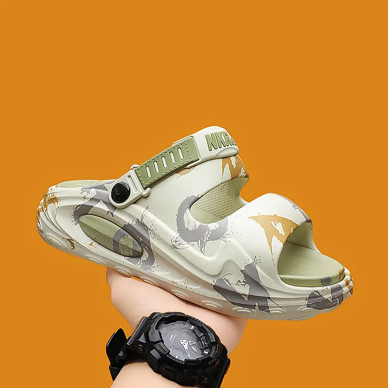 FCMM Beach Sandals Men Black/Green/Khaki-7