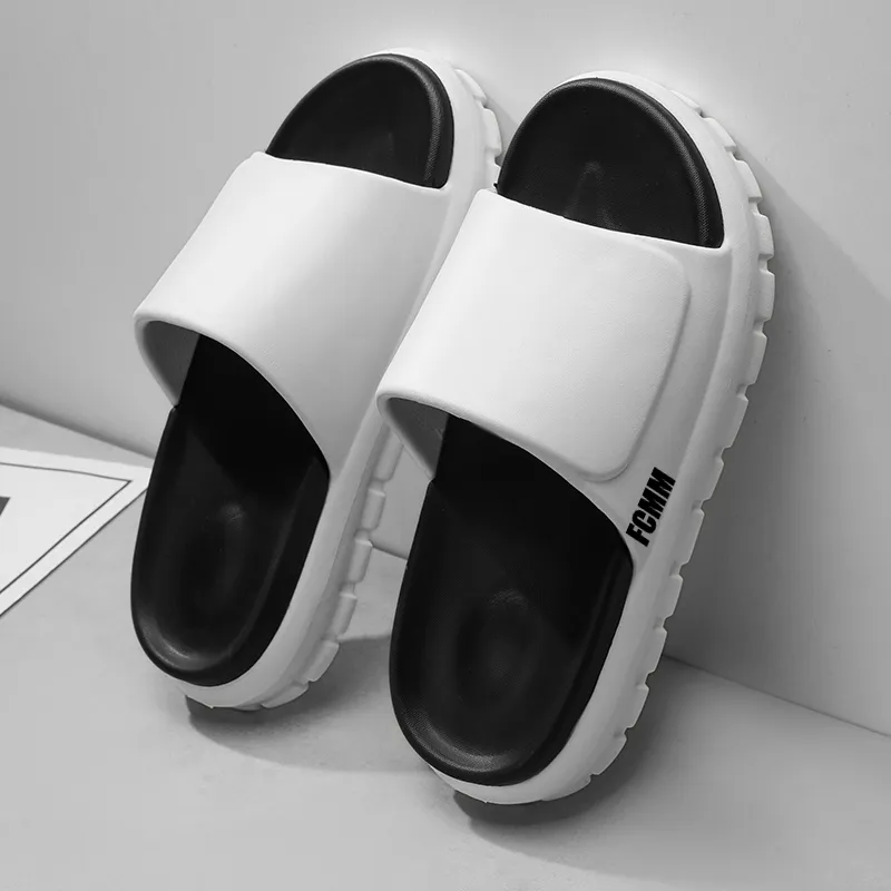 FCMM Slide Slippers Unisex Khaki Brown/Black White/Pure Black/Military Green Apricot-15