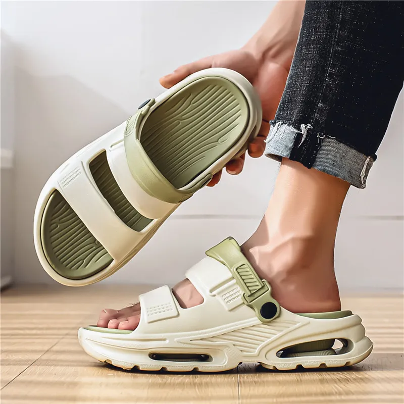 FCMM Beach Sandals Men Green/Black/Beige-1