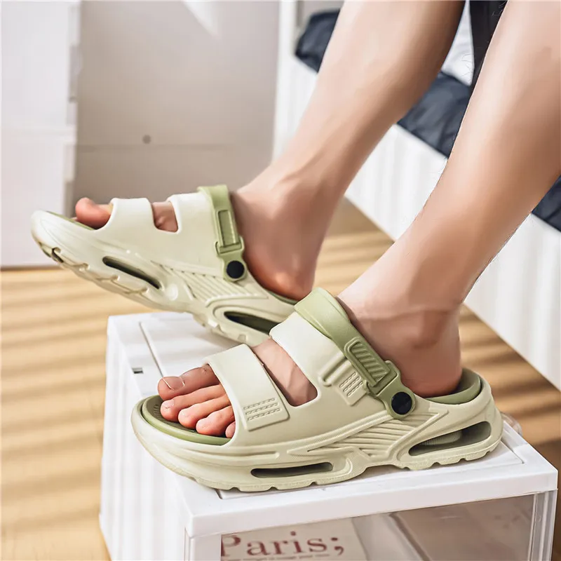 FCMM Beach Sandals Men Green/Black/Beige-6