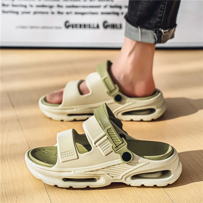 FCMM Beach Sandals Men Green/Black/Beige-3