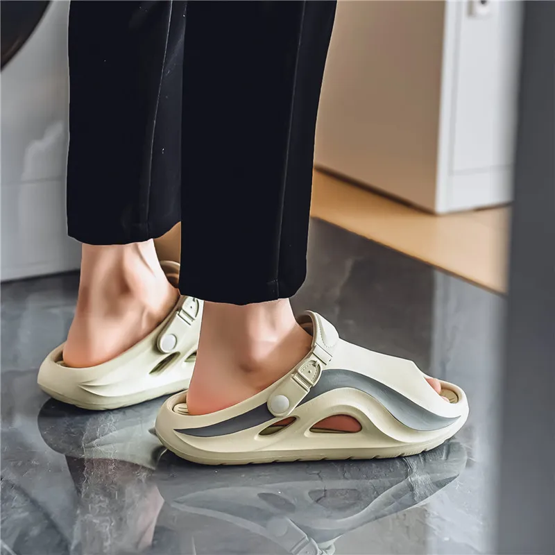 FCMM Beach Sandals Men Black Gray/Black Green/Khaki Gray/Khaki Brown-17