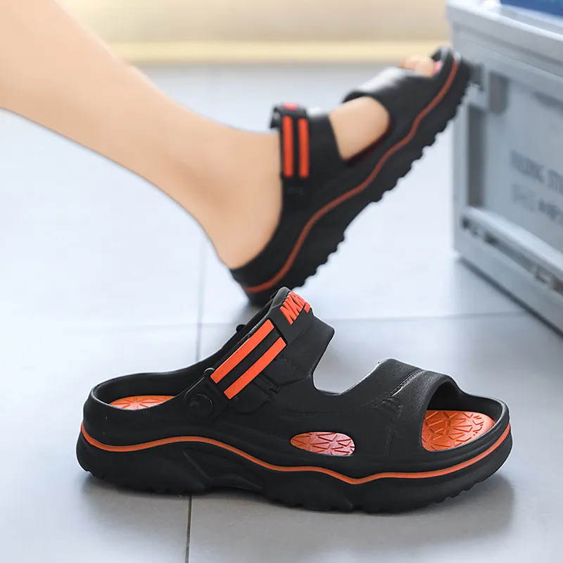 FCMM Beach Sandals Men Black Orange/Green/White Blue/Khaki Brown-4