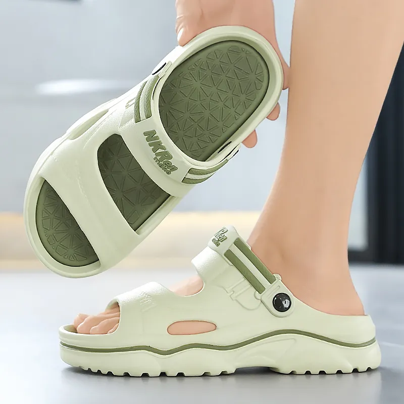 FCMM Beach Sandals Men Black Orange/Green/White Blue/Khaki Brown-8