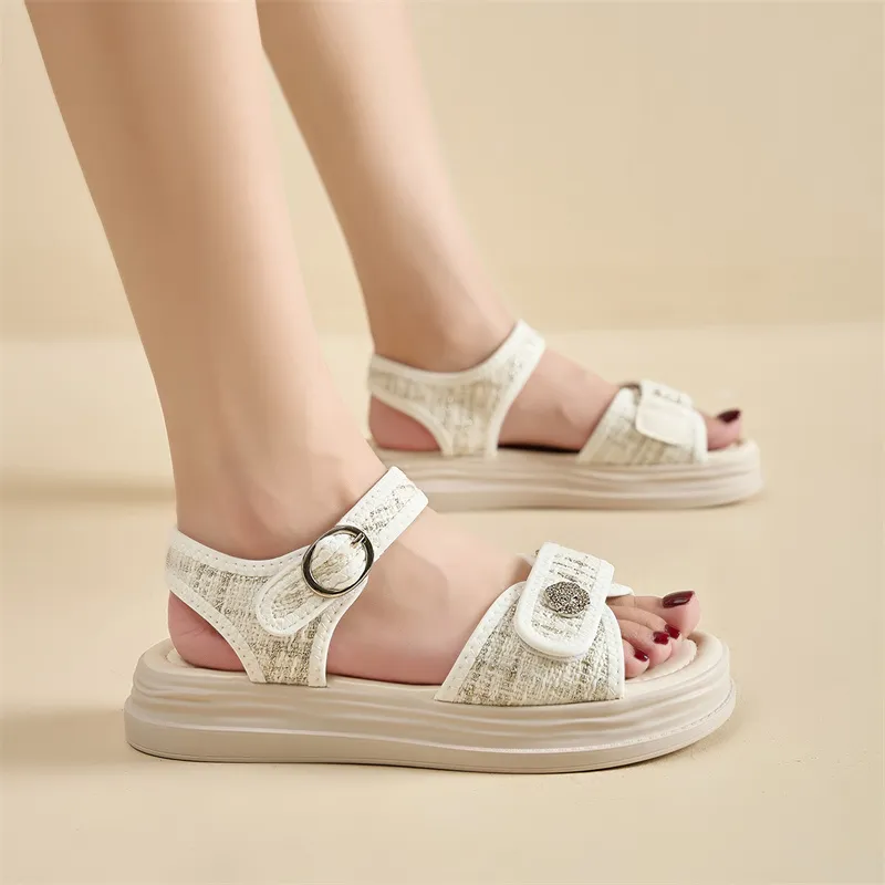 CARTELO Refined Platform Seaside Slippers Beach Sandals Women's-13