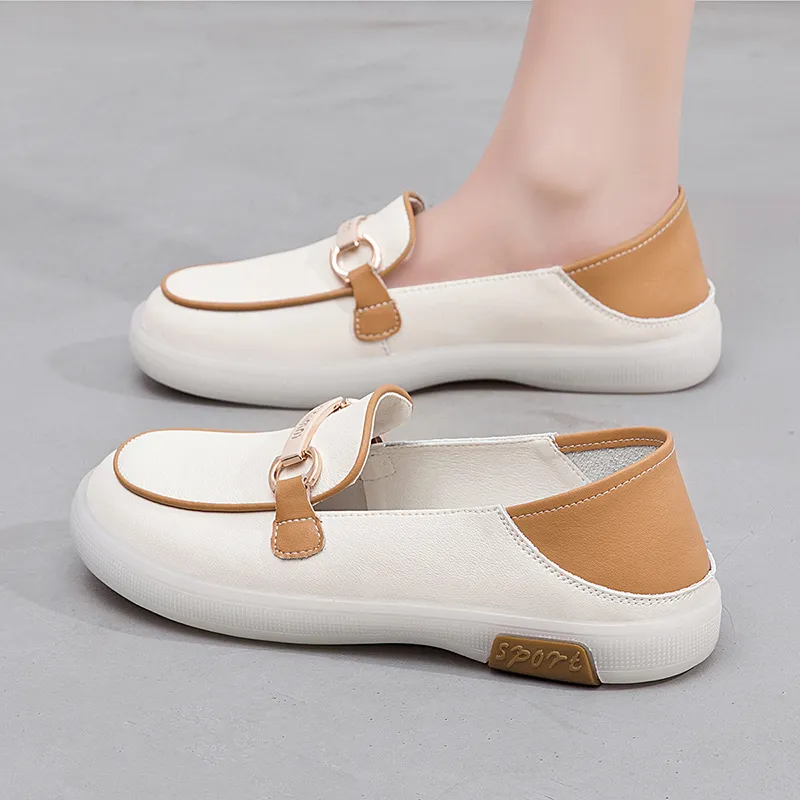 CARTELO Loafers Women's Light Coffee/Beige Green-3
