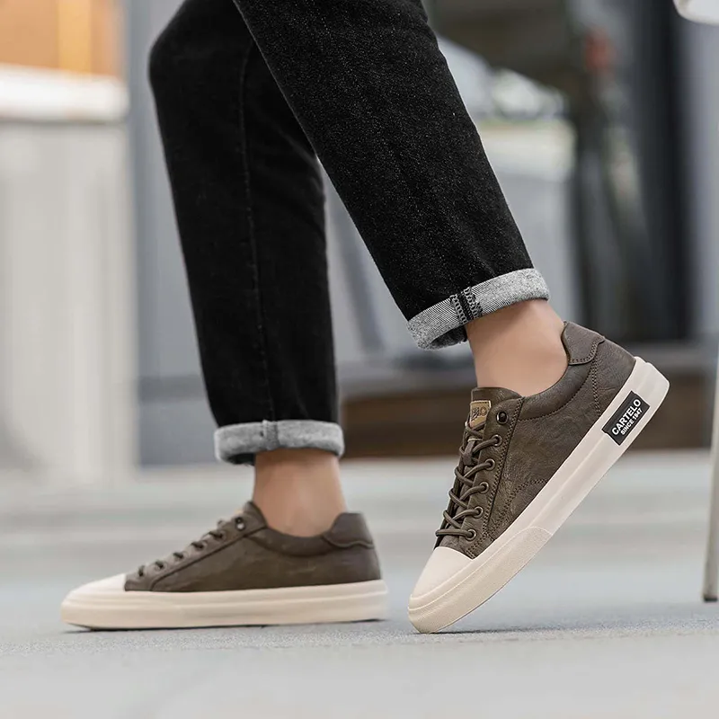 CARTELO Anti-Slip Wear-Resistant Low-Top Skateboard Shoes Men's-11