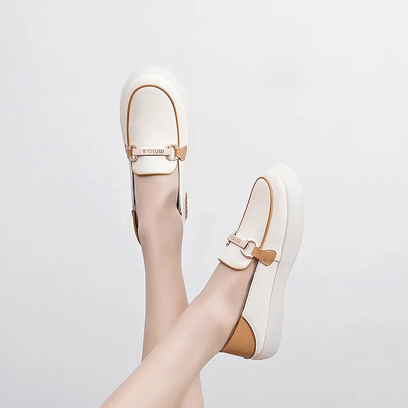 CARTELO Loafers Women's Light Coffee/Beige Green-4