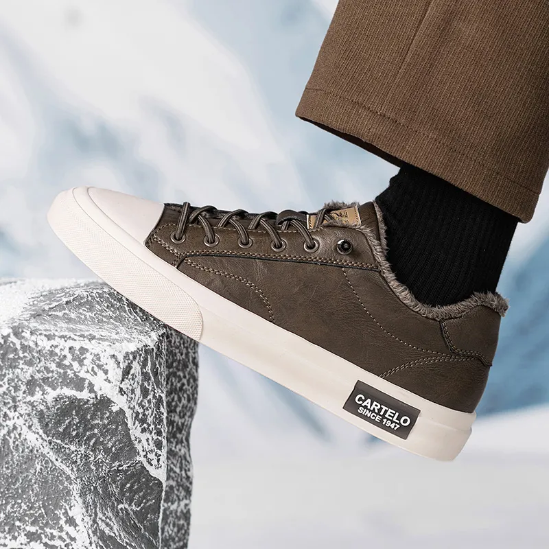 CARTELO Anti-Slip Wear-Resistant Low-Top Skateboard Shoes Men's-22