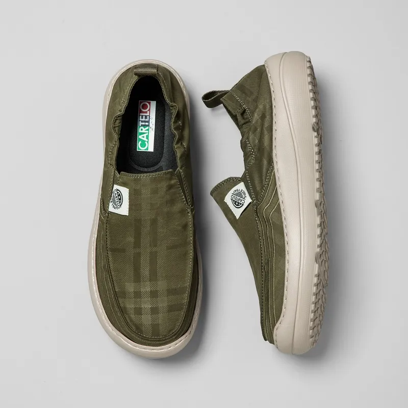 CARTELO Minimalist Style Water Repellent Shoes Canvas Casual Shoes Men's-10