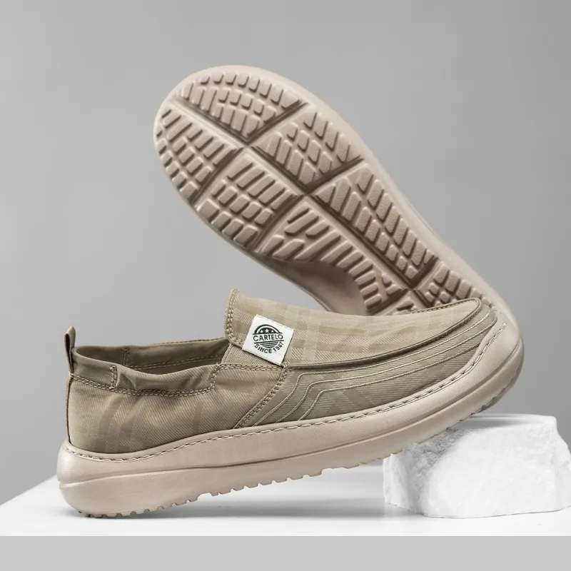 CARTELO Minimalist Style Water Repellent Shoes Canvas Casual Shoes Men's-5
