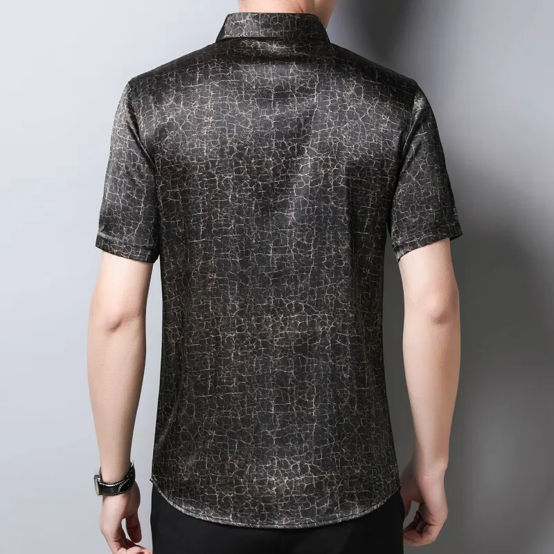 PIERRE CARDIN Shirt Men's Dull Rock Texture Black-2