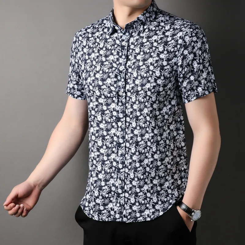 PIERRE CARDIN Shirts Men Black White-7
