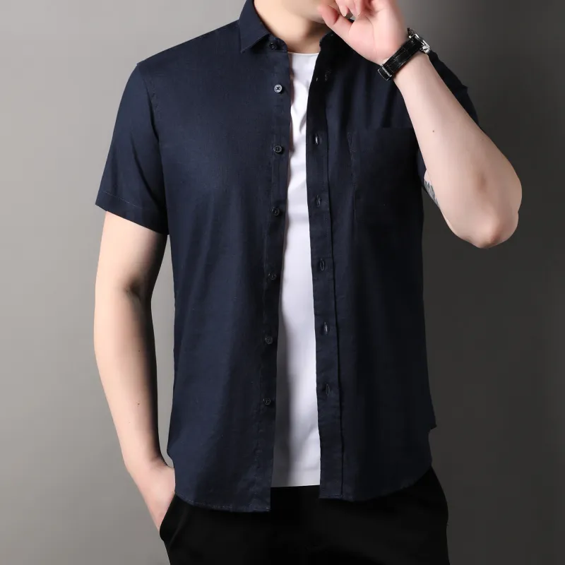 PIERRE CARDIN Shirts Men Navy Blue-4