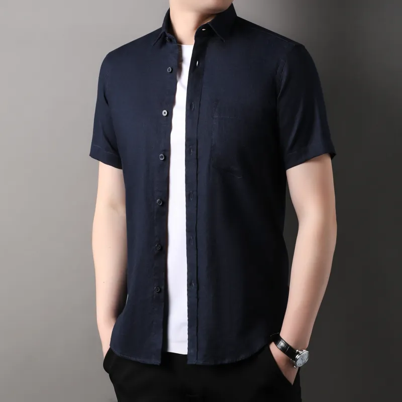 PIERRE CARDIN Shirts Men Navy Blue-3