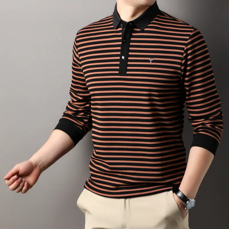 PIERRE CARDIN T Shirt Men's Orange Yellow-4