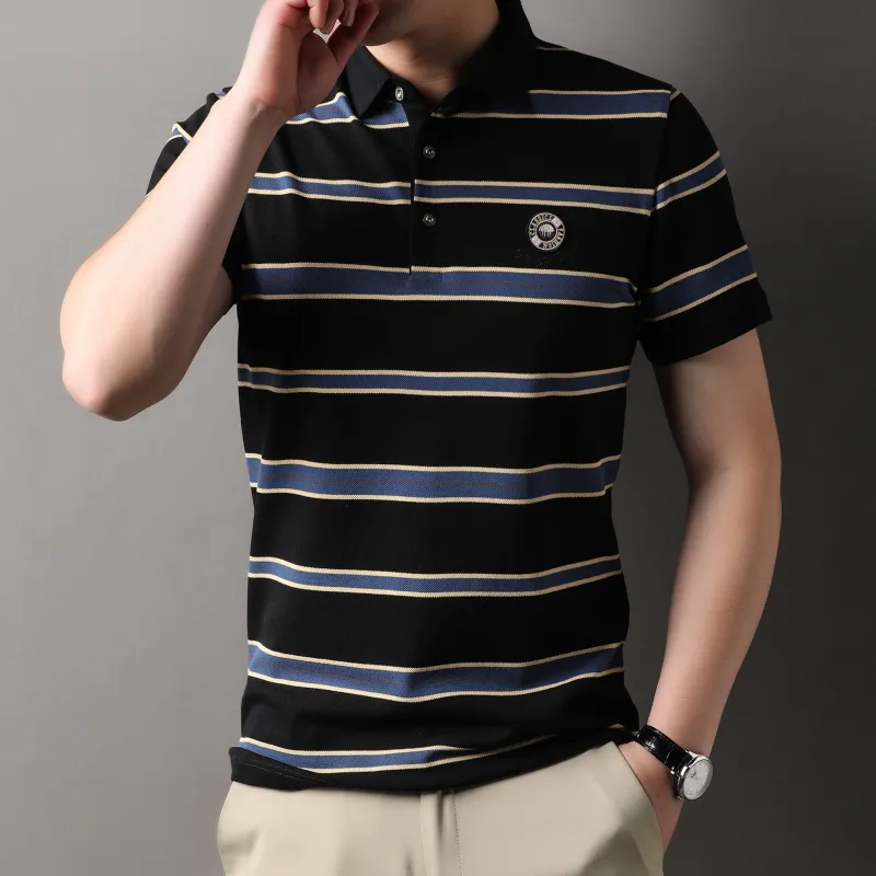 PIERRE CARDIN Polo Shirt Men's Sapphire Blue-4
