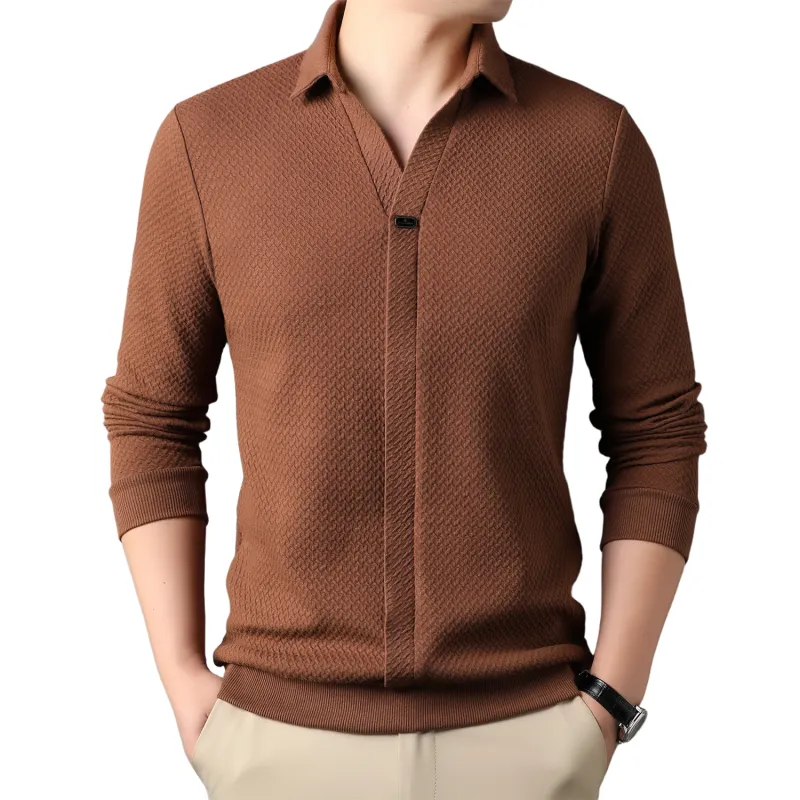 PIERRE CARDIN T Shirt Men's Brown Yellow-2