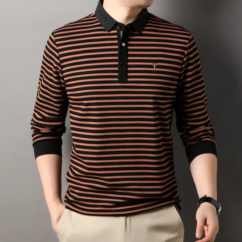 PIERRE CARDIN T Shirt Men's Orange Yellow-3
