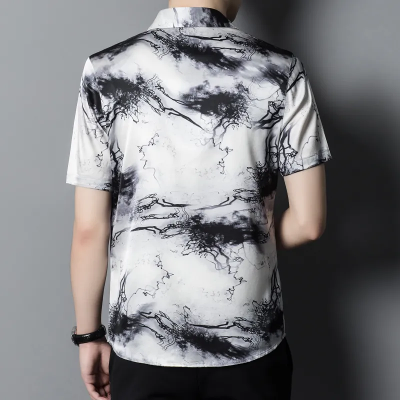 PIERRE CARDIN Shirt Men's Black White-3