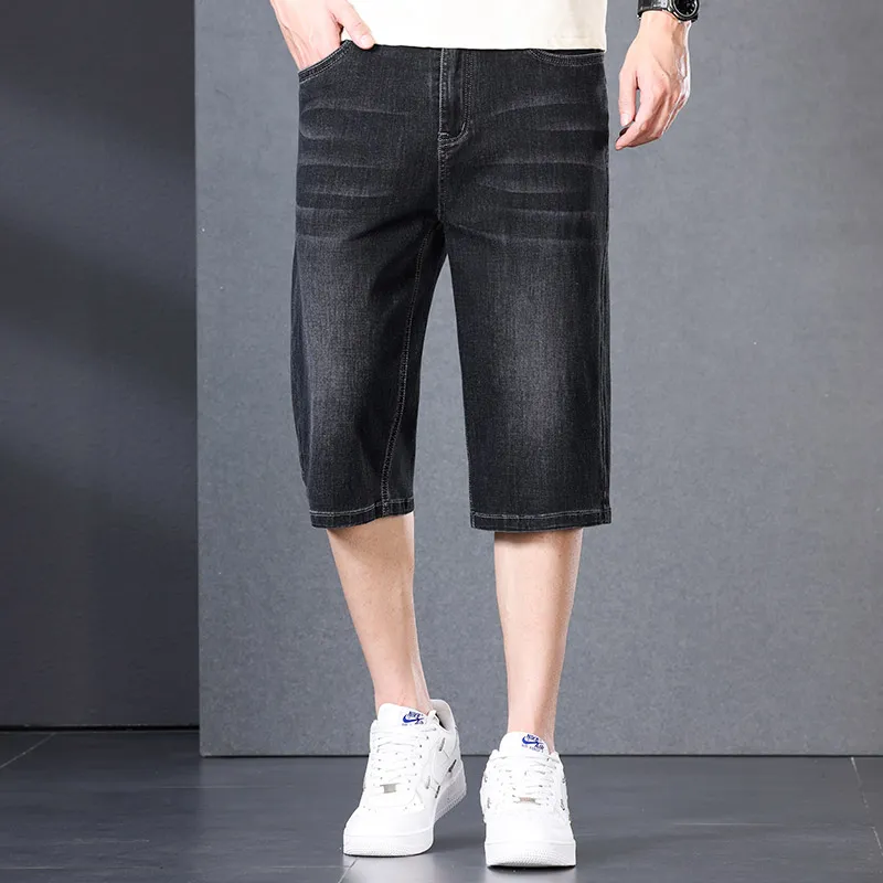 PIERRE CARDIN Knitted Fabric Denim Shorts Men's-7