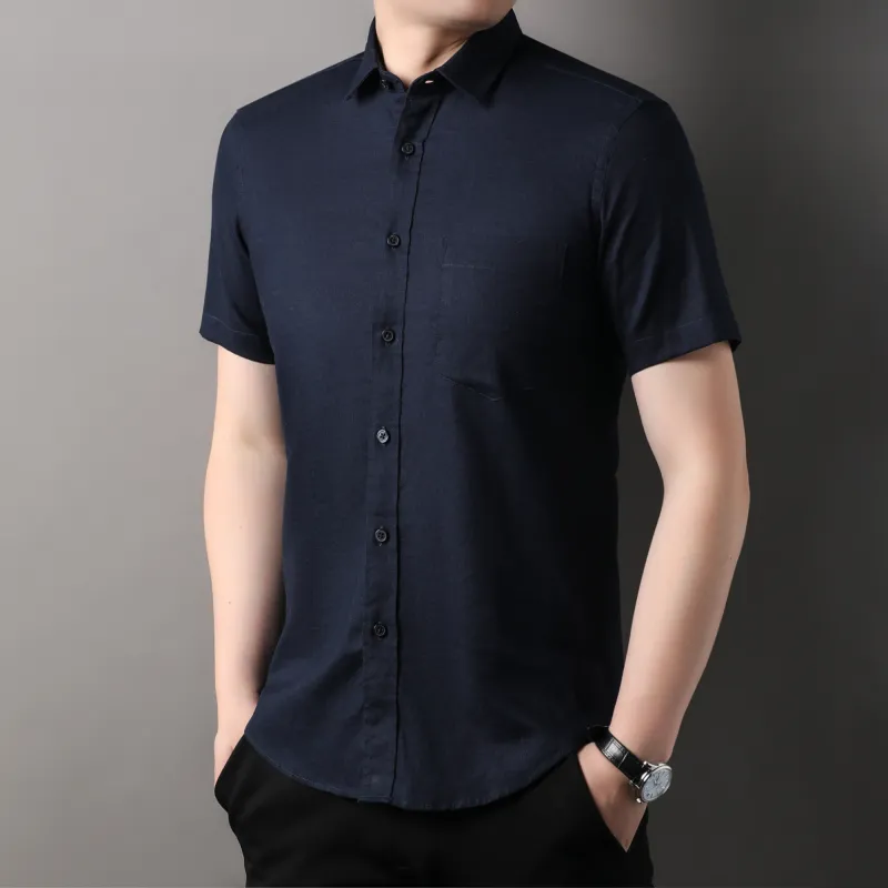 PIERRE CARDIN Shirts Men Navy Blue-6