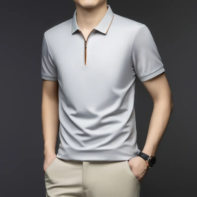PIERRE CARDIN Polo Shirt Men's Light Sky Blue-16