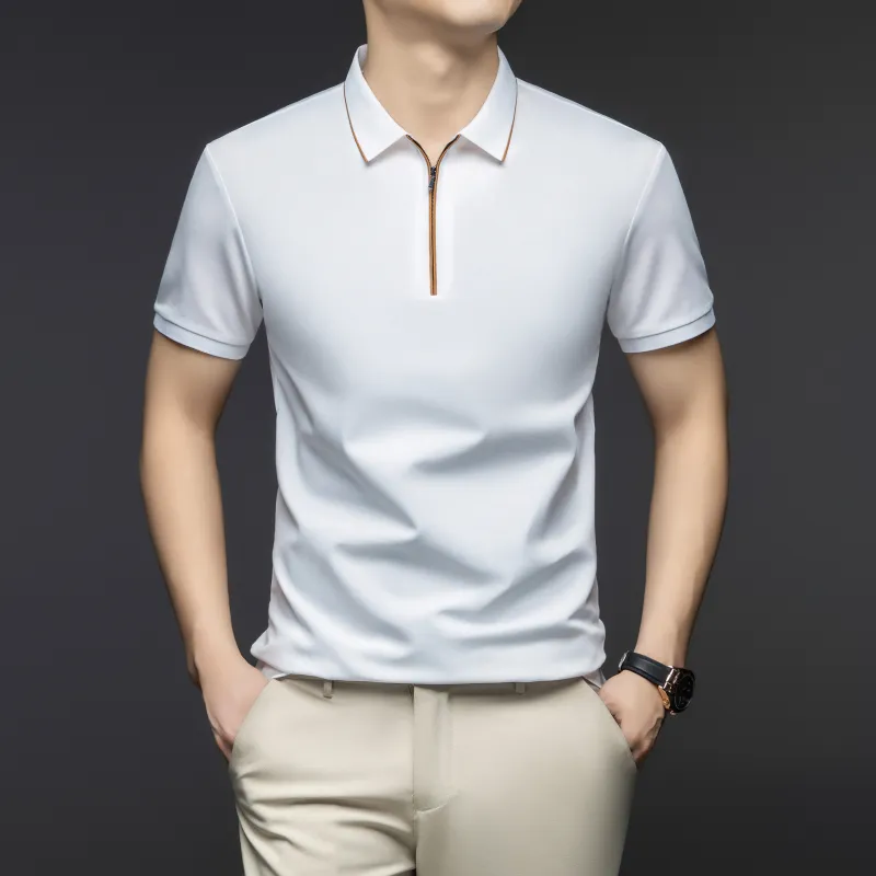 PIERRE CARDIN Polo Shirt Men's Light Sky Blue-12