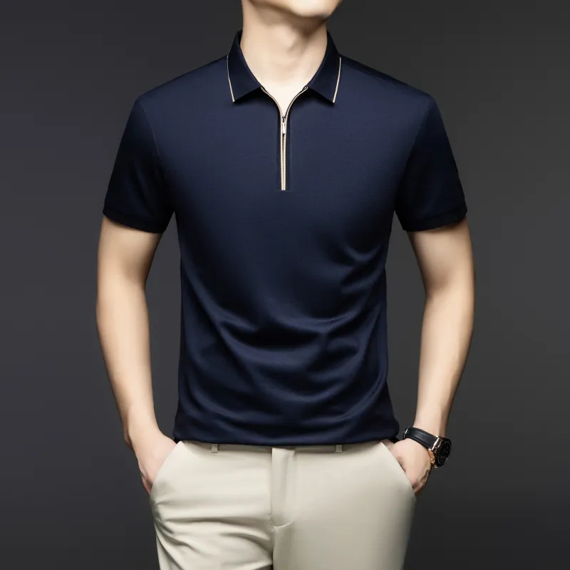 PIERRE CARDIN Polo Shirt Men's Light Sky Blue-6