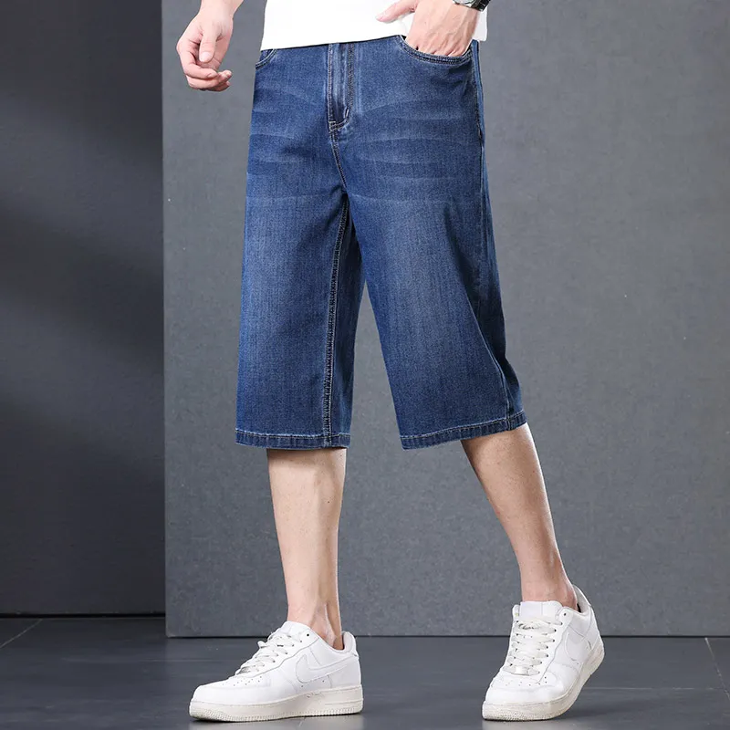 PIERRE CARDIN Knitted Fabric Denim Shorts Men's-2