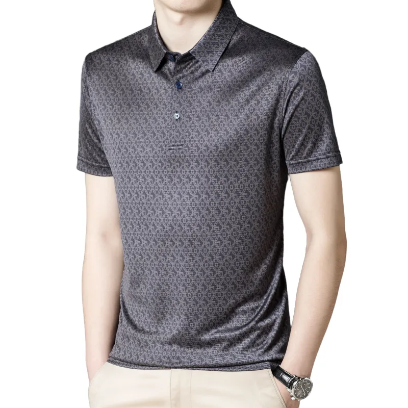 PIERRE CARDIN T Shirt Men's Orchid Brown Coffee-2