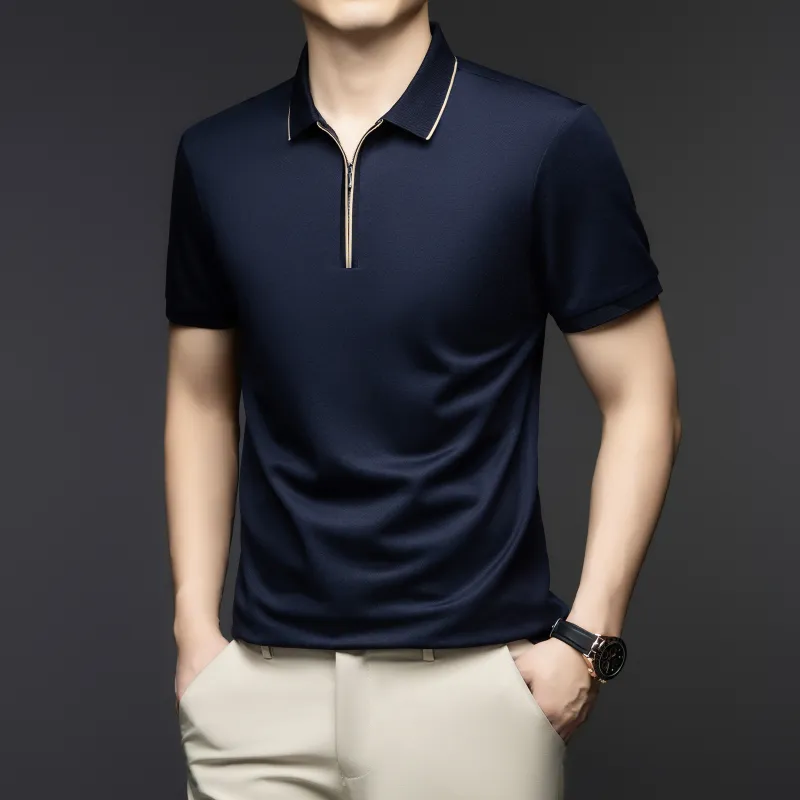 PIERRE CARDIN Polo Shirt Men's Light Sky Blue-7
