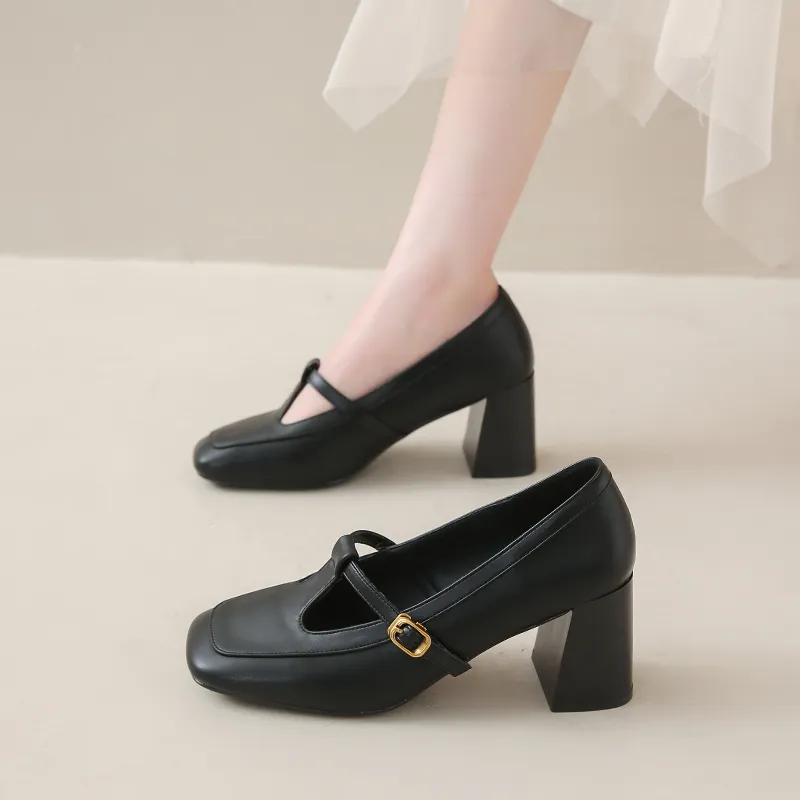 GEJIANI Chunky Heel High Heels Women's-6