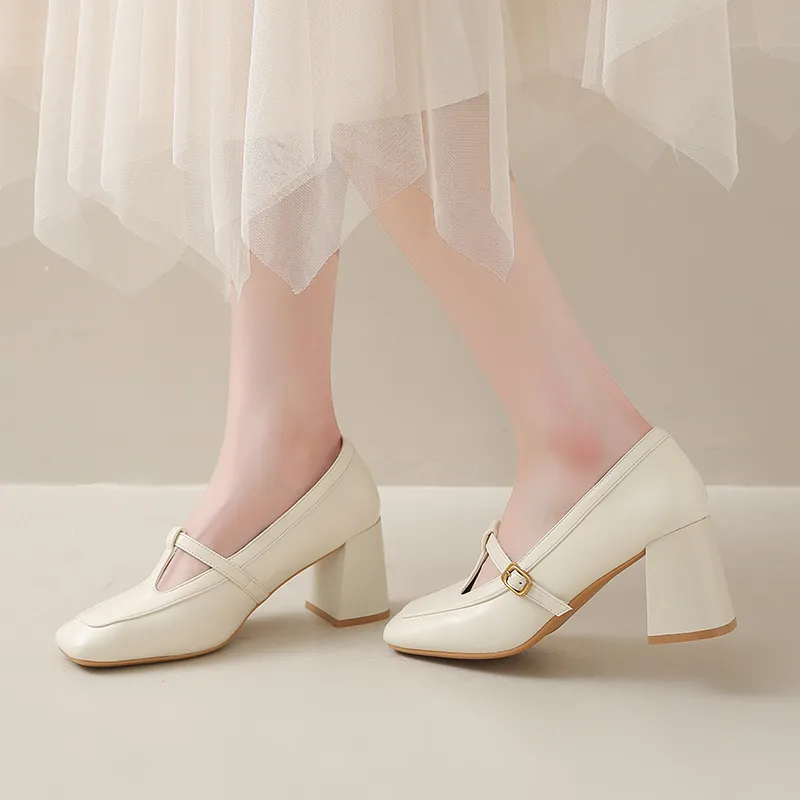 GEJIANI Chunky Heel High Heels Women's-4