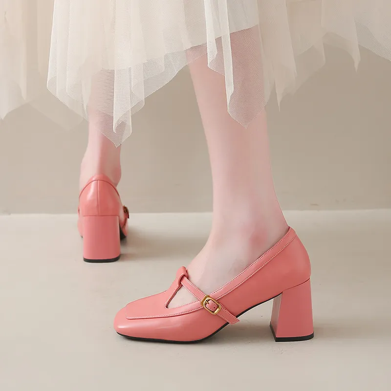 GEJIANI Chunky Heel High Heels Women's-11