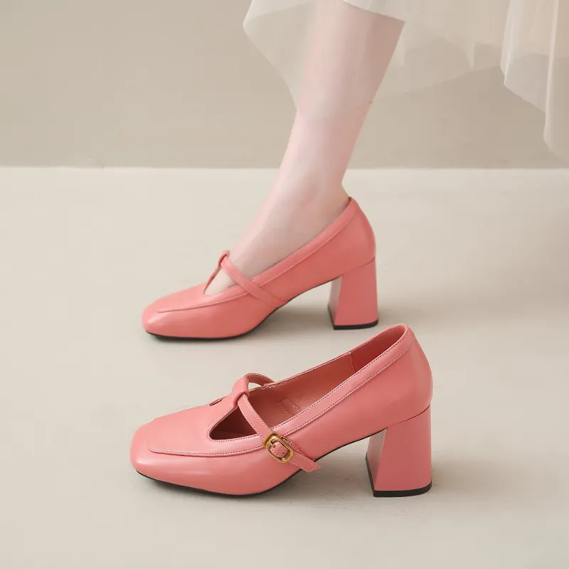 GEJIANI Chunky Heel High Heels Women's-10