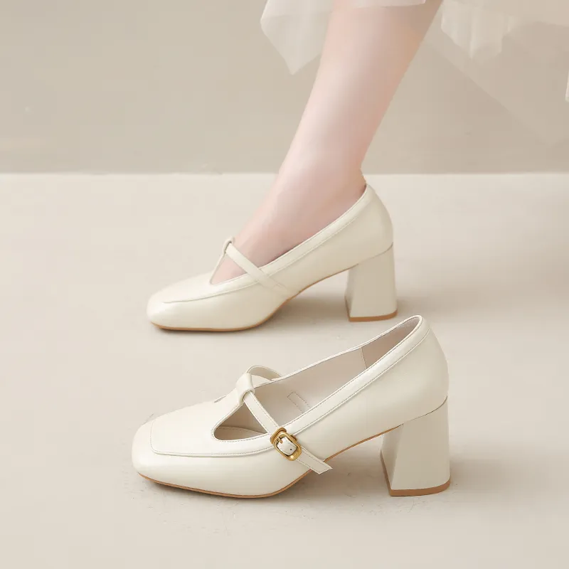 GEJIANI Chunky Heel High Heels Women's-1