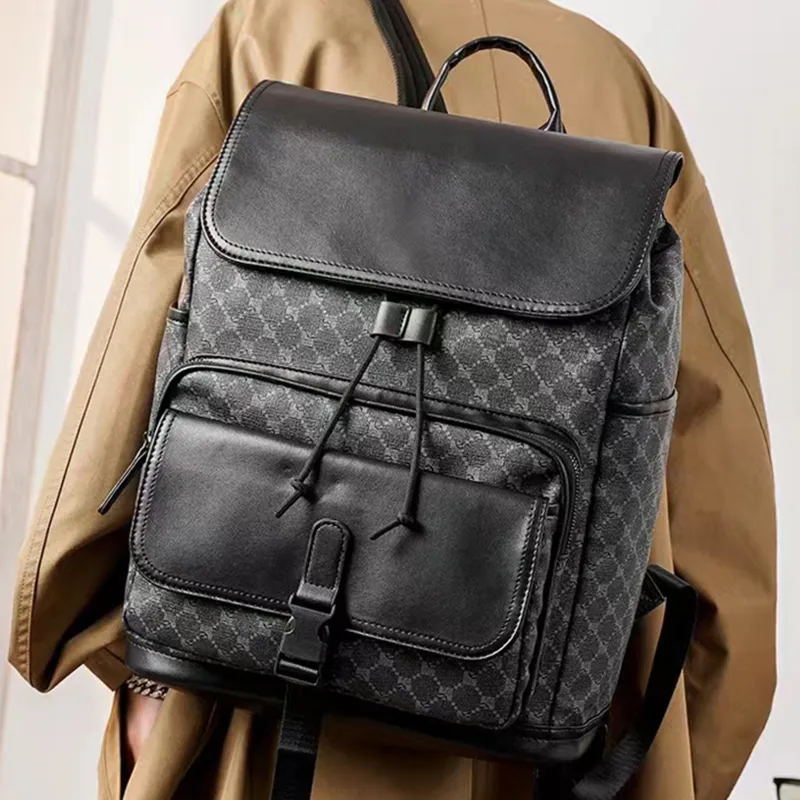 Slazenger PU Backpack Regular Men's Pattern Black-4