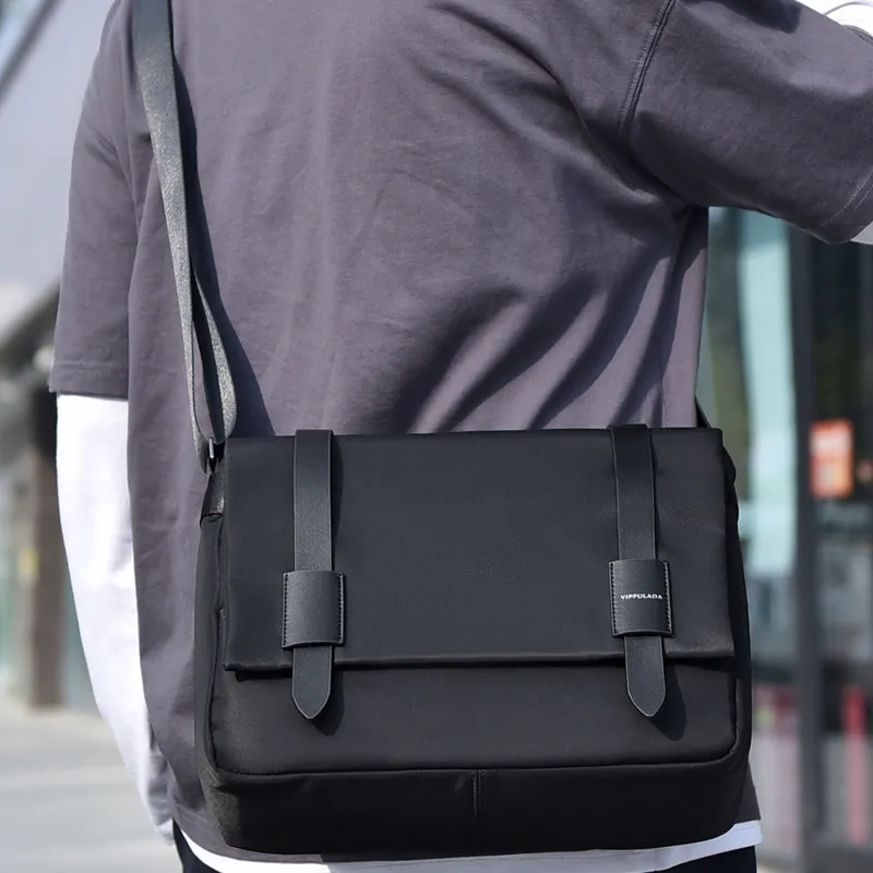 Slazenger Oxford Sports & Outdoors Messenger Bag Shoulder Bag Crossbody Bag Regular Men's Black/Green/Coffee-2