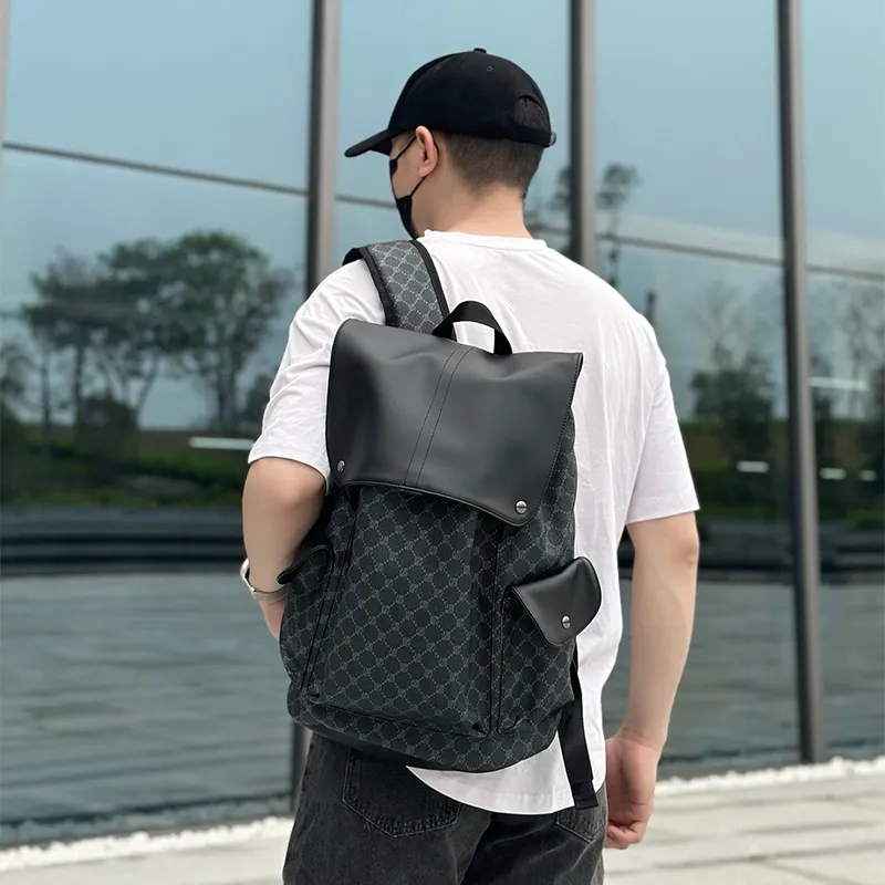Slazenger PVC Backpack Unisex Black Gray-4