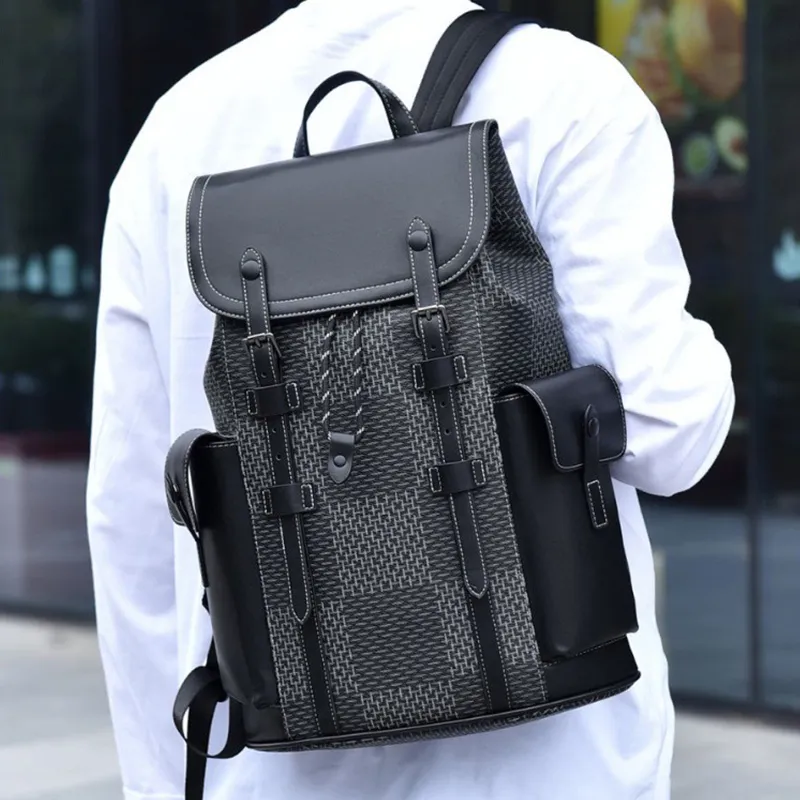 Slazenger PU Backpack Computer Backpack Regular Men's Black-5