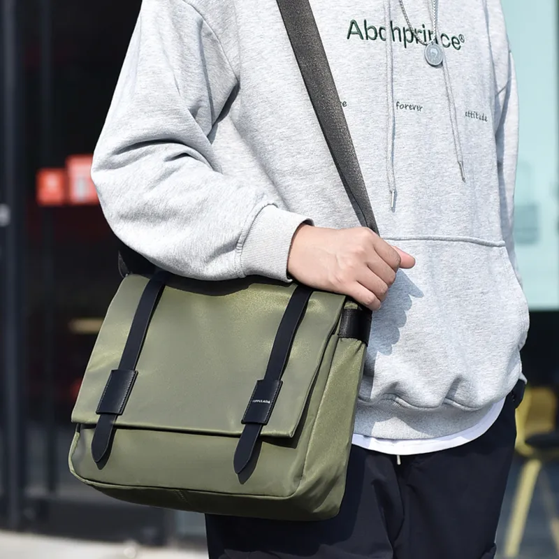 Slazenger Oxford Sports & Outdoors Messenger Bag Shoulder Bag Crossbody Bag Regular Men's Black/Green/Coffee-8