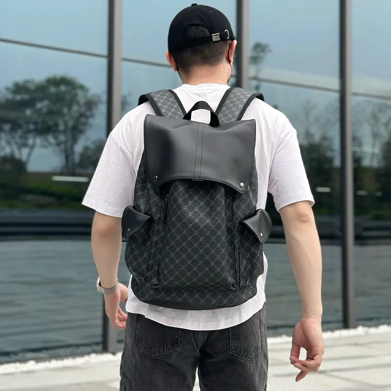 Slazenger PVC Backpack Unisex Black Gray-5