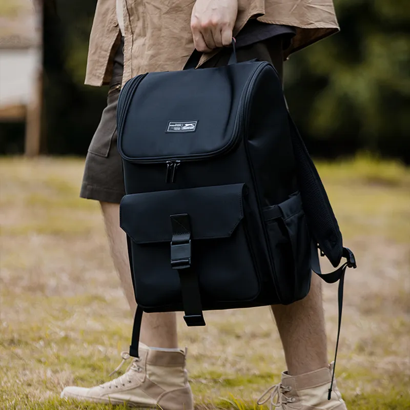 Slazenger Fabric Backpack Regular Unisex Black-4